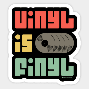 Vinyl is Finyl (Vinyl is Final) - Vintage Retro Record Album (Multicolor) Sticker